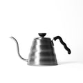Lake Missoula Tea Company Hario Buono kettle for tea brewing, featuring a sleek stainless steel design and ergonomic handle.
