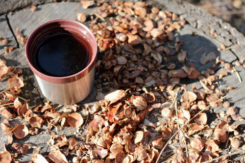 Honey Ponderosa tea by Lake Missoula Tea Company, featuring a warm, inviting blend of honey and pine flavors in a tea bag.