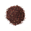 Dried hibiscus tea leaves from Lake Missoula Tea Company, vibrant red herbal tea for brewing or display.