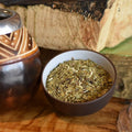Yerba Maté tea gourd by Lake Missoula Tea Company with a square shape and traditional design.