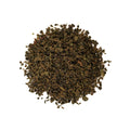 Roasted Tie Guan Yin oolong tea leaves from Lake Missoula Tea Company, showing golden-brown roasted tea leaves in a close-up image.