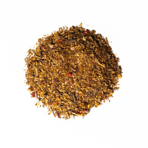 Christmas Tea Caffeine-Free herbal blend in a decorative mug, included in the Holiday Tea Bundle