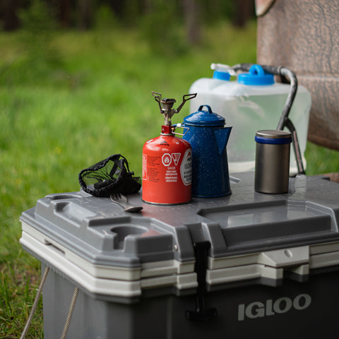 Keith Titanium Office Mug at campsite