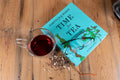 Bag of Lake Missoula Tea Company's Evening Chai tea with a warm, aromatic blend in a natural setting.