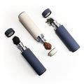 Finley To-Go teaware from Lake Missoula Tea Company, portable tea infuser with sleek design and secure lid for on-the-go tea brewing.