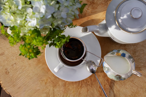 Horizontal image of Lake Missoula Breakfast Tea by Lake Missoula Tea Company, featuring winter blue-themed packaging.