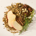 Mountain Winter Berry loose leaf blend with apple slices, cinnamon sticks, star anise and cardamom pods