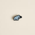 Light blue woolly mammoth enamel pin