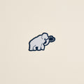 Woolly mammoth die-cut sticker with navy outline