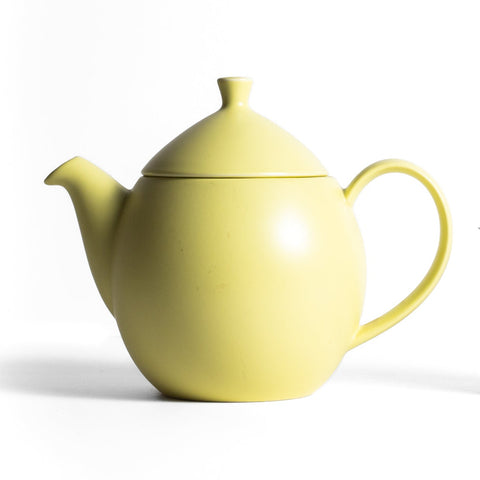 Lemon Grass Dew ceramic teapot by Lake Missoula Tea Company, 32oz, showcasing a elegant teaware design with lemon grass motif.