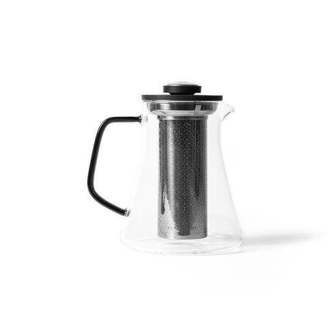 Tea Bloom , glass teapot with steeper, heat on stove