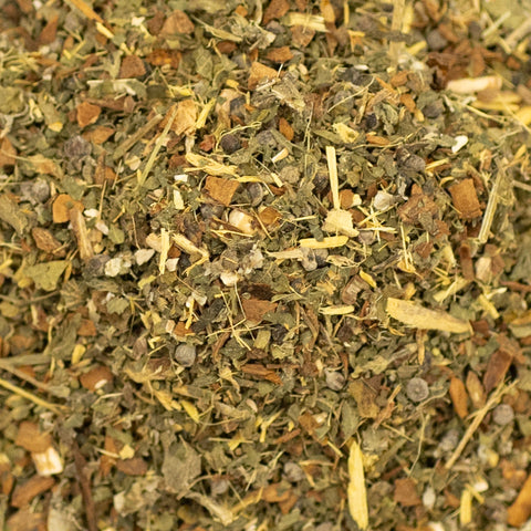 Close-up of Wonder Woman-themed tea packaging from Lake Missoula Tea Company, showing textured label design.