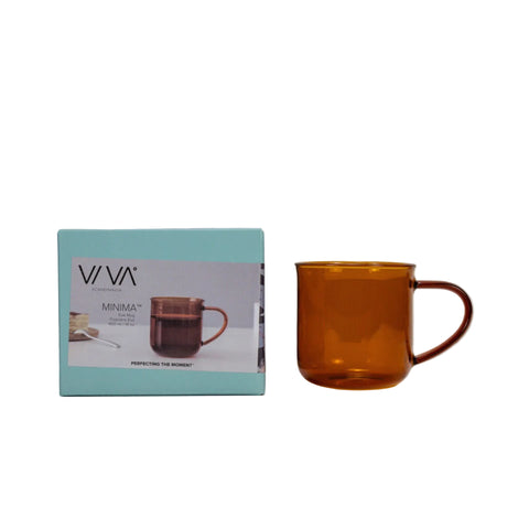 Viva Minima Eva mug in amber ceramic, teaware by Lake Missoula Tea Company with a smooth, minimalist design.