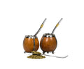 Yerba Maté gourd and bombilla tea set from Lake Missoula Tea Company, traditional teaware for preparing yerba mate.
