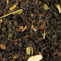Cup of Masala Mountain Chai tea from Lake Missoula Tea Company with warm spices and a steaming, aromatic brew in a ceramic mug.