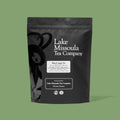 Lake Missoula Tea Company baked apple pie tea in a 500g package, featuring warm apple and spice flavors in a cozy tea blend.