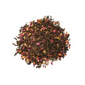 Fresh Rose Puerh tea leaves from Lake Missoula Tea Company, showcasing dried tea leaves with rose petals.