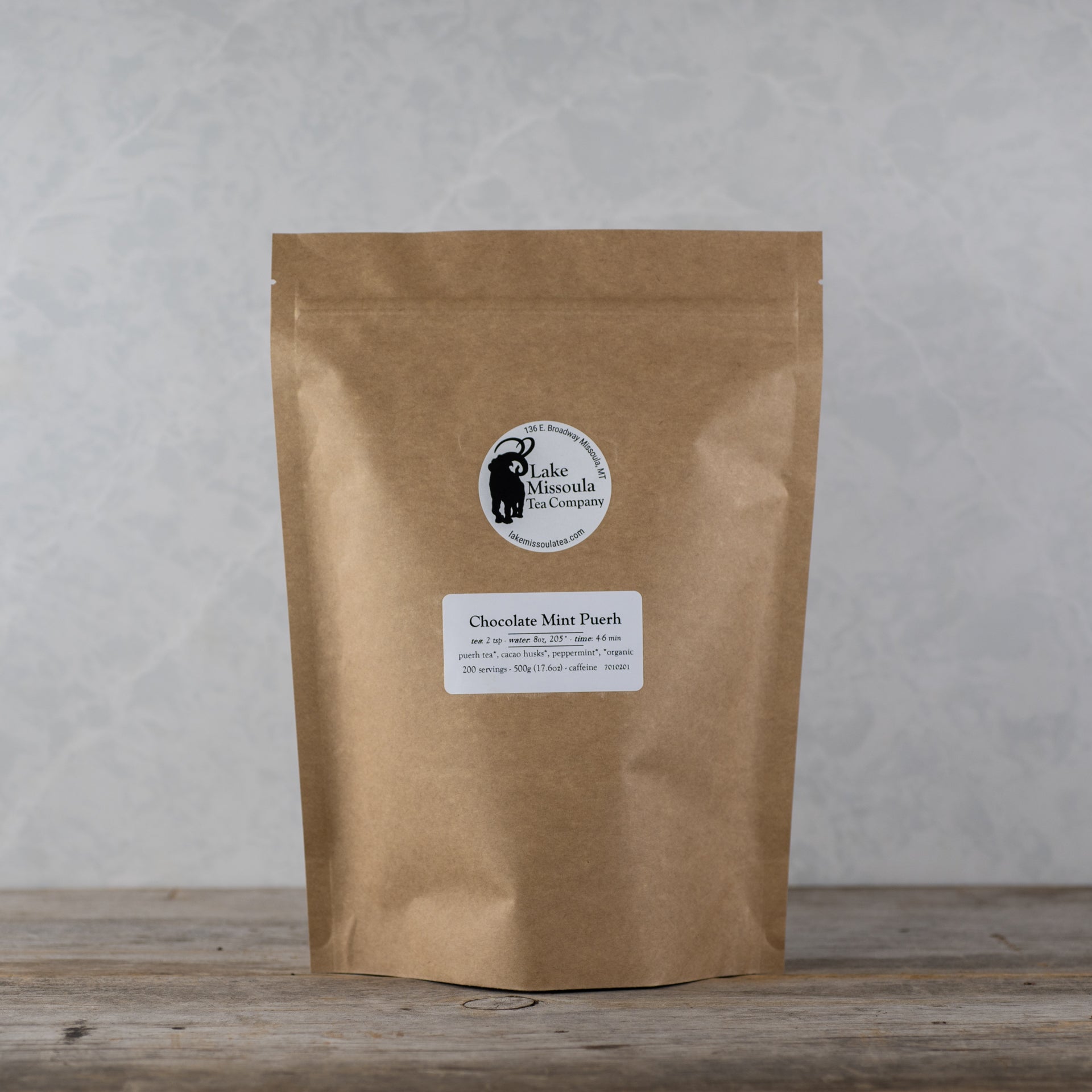 Chocolate Mint Puerh Tea | Lake Missoula Tea Company