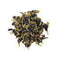 Dried butterfly pea flowers for tea by Lake Missoula Tea Company, vibrant blue petals in a close-up image