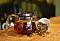 Cup of brewed rooibos tea from Lake Missoula Tea Company's Monthly Tea Explorers Club selection.