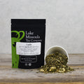 Two-ounce package of Lake Missoula Tea Company's Uplift herbal tea in a sealed bag with label.