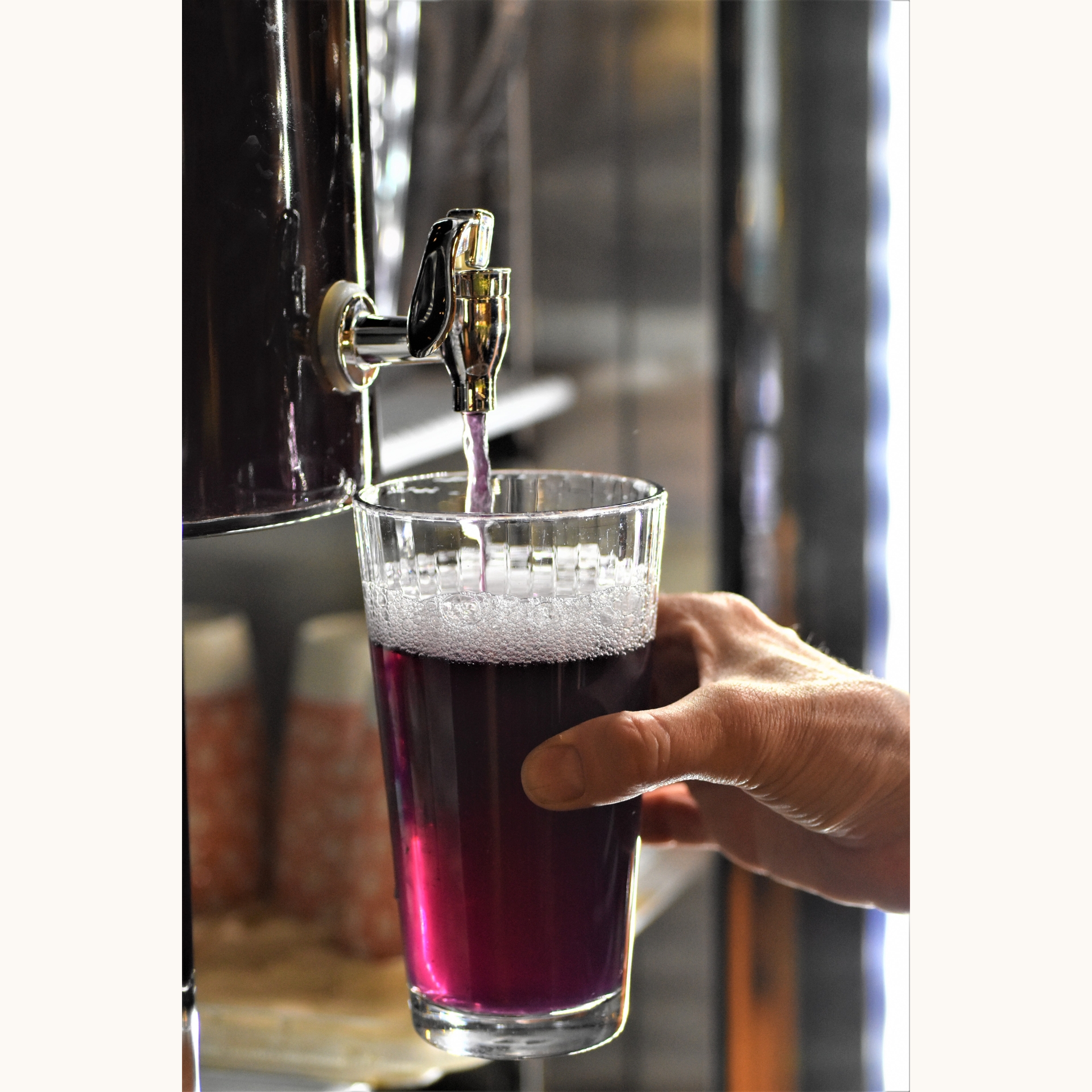 Rift Valley Currant tea pouring into glass