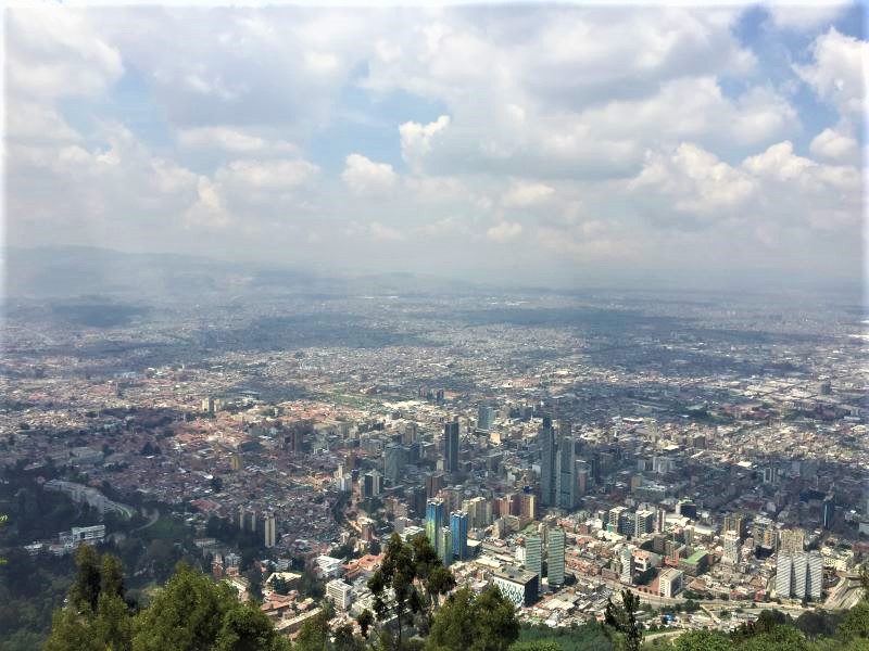view of Bogota from Monserrate