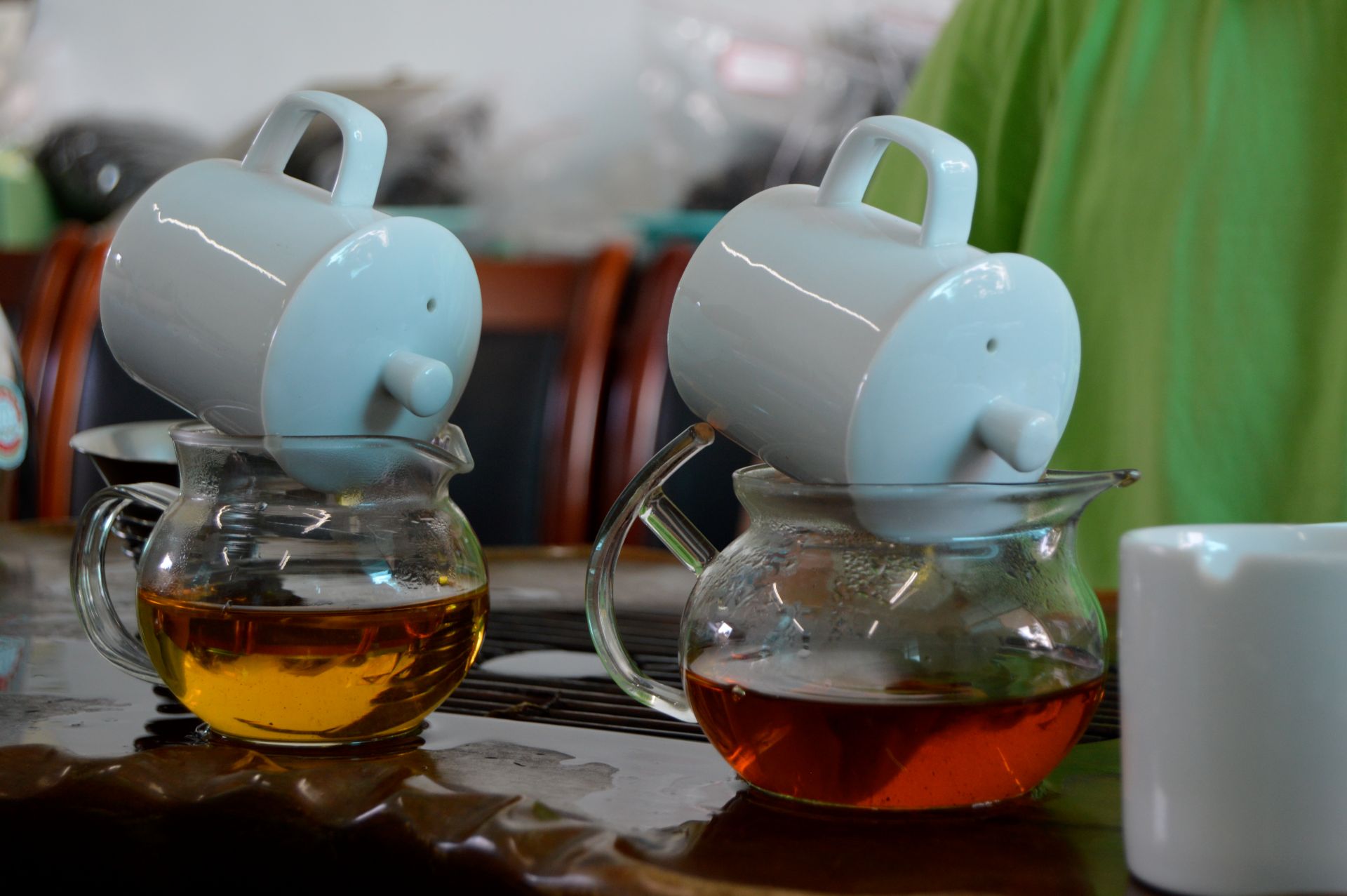 brewing tea
