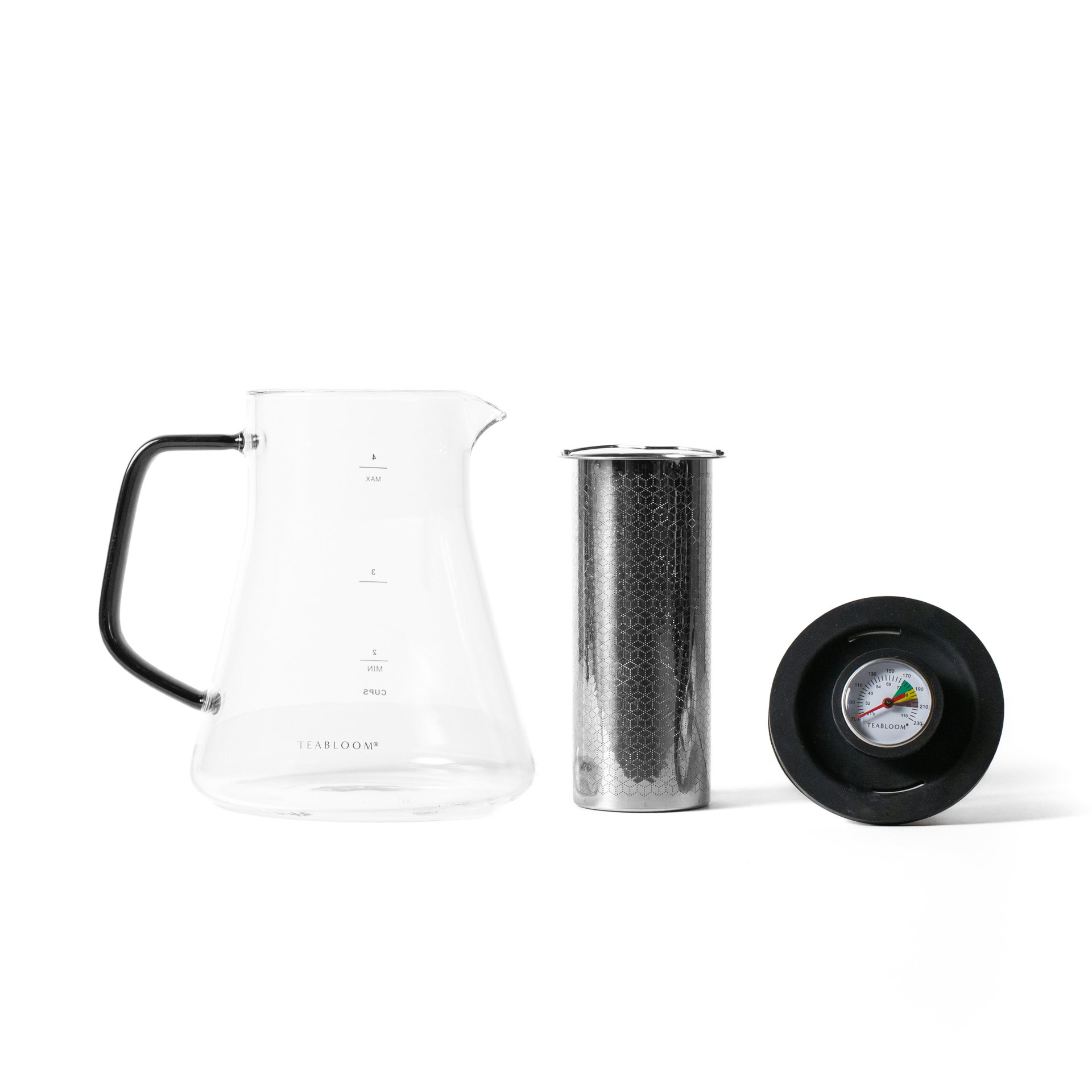 Glass teapot with steeper, heat on stove